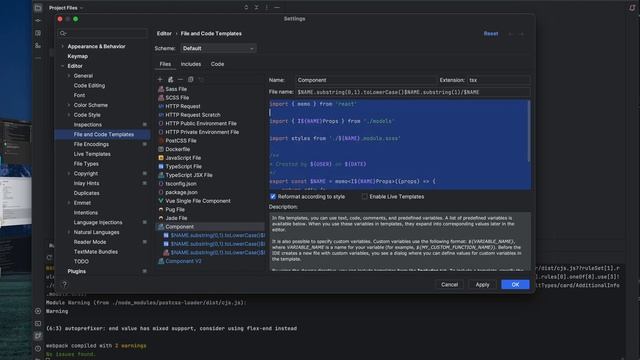 WebStorm: React component template смотреть онлайн