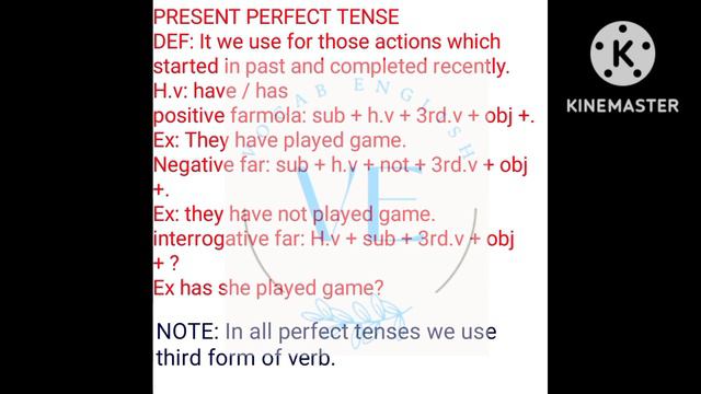 present perfect tense | present perfect tense complete detail with examples | смотреть онлайн