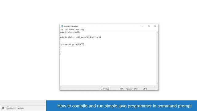 How to compile and run simple java programmer in command prompt-Tech Academy смотреть онлайн