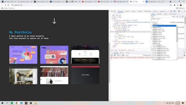 Верстка Сайта-Портфолио на HTML Bootstrap 5, CSS SASS, npm сборка | Часть 1 смотреть онлайн