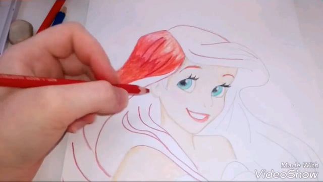 Как нарисовать Ариэль /How to draw Ariel смотреть онлайн