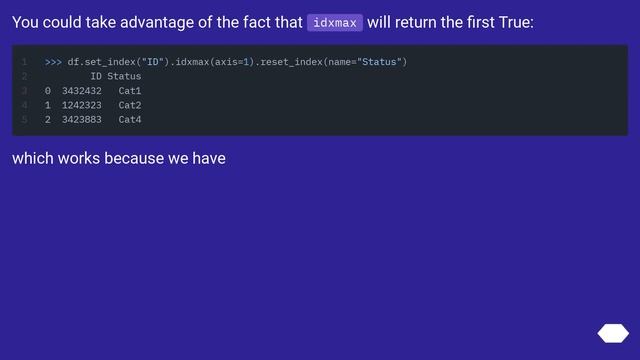 Pandas: Compress Column Names to Cell Values where True смотреть онлайн