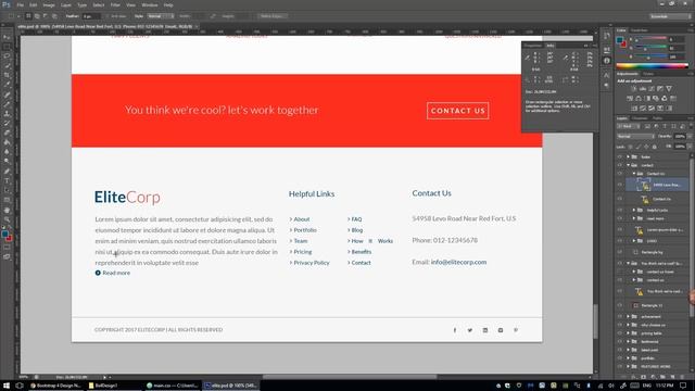 Bootstrap 4 Theme 1 in Arabic #24 - Create Footer Part 2 смотреть онлайн