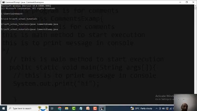 java comments and the difference between print, println methods смотреть онлайн
