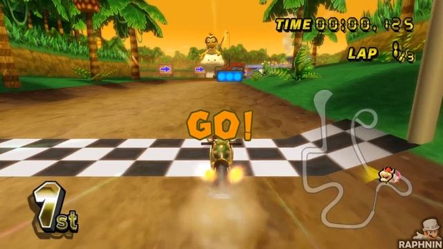 Bowser Jr. on Flame Runner in Mario Kart Wii смотреть онлайн