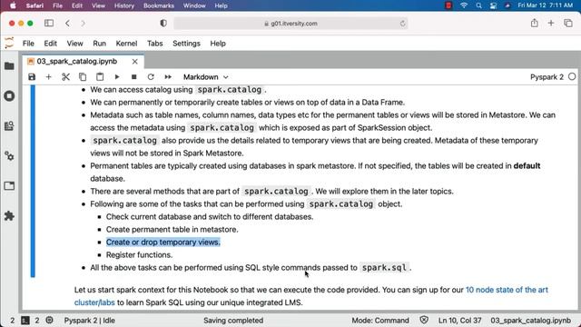 Apache Spark Python - Spark Metastore - Exploring Spark Catalog смотреть онлайн