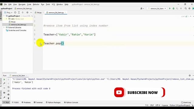 Python Bangla Tutorial 23 | Remove item from list in python #python смотреть онлайн