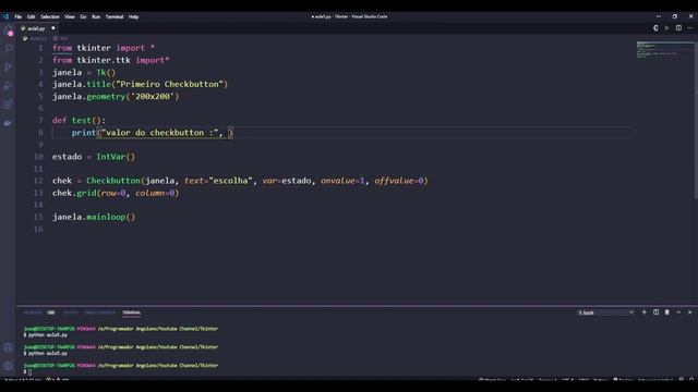 Curso Tkinter - Checkbutton #7 смотреть онлайн