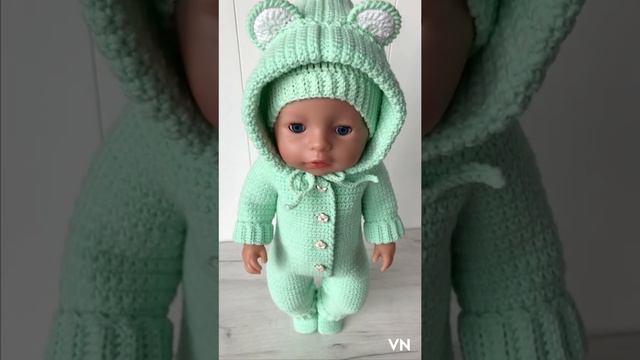 Вязаный комбинезон крючком для кукол baby born смотреть онлайн