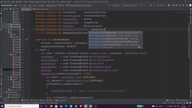 Build WhatsApp Chat App Kotlin Android Studio Part 5 Login Fragment смотреть онлайн