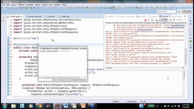 SCWCD 6 / OCEJWCD 6 Certification | Security in Web Applications смотреть онлайн