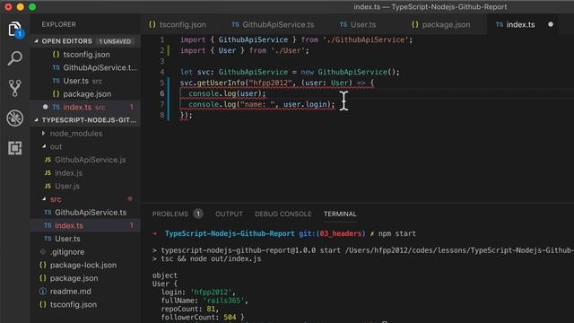 TypeScript + Node.js 实战 GitHub API #5 使用回调函数（今天第四更） смотреть онлайн