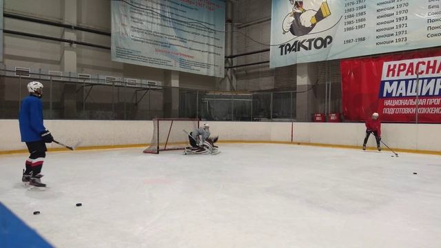 Тренировка хоккейного вратаря смотреть онлайн