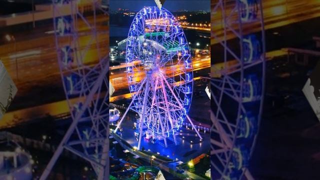 Ночная Казань и катание на колесе обозрения «Вокруг света» #туризм #отдых #путешествие #travel смотреть онлайн