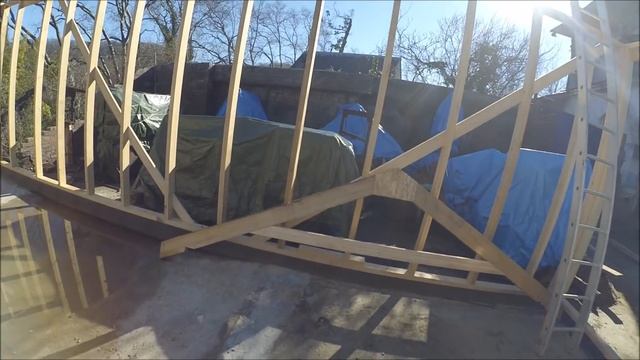 строительство мастерской . каркас и кровля смотреть онлайн