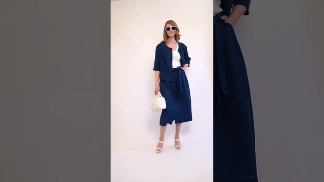 ZSK52-110 FABRETTI Юбка женская 100% лён