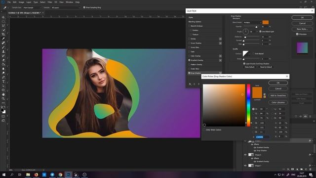 Как создать градиентную форму для дизайна плаката в Photoshop | Gradient Shape смотреть онлайн