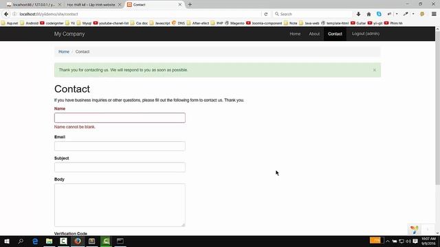 Yii 2 framework bài 3: Cách tạo model - sử dụng gii module - lưu dữ liệu vào data table смотреть онлайн