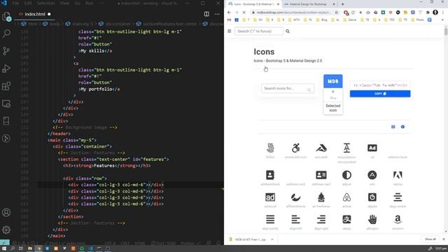 Portfolio with Bootstrap 5 & Material Design 2.0 (MDB 5 tutorial) смотреть онлайн
