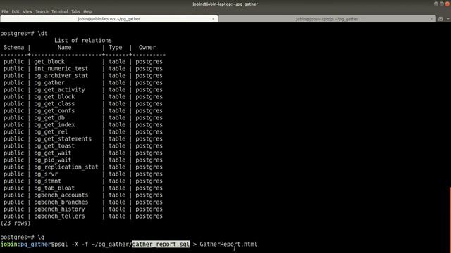 pg_gather : PostgreSQL Performance and Configuration Gathering смотреть онлайн