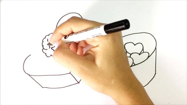 Как нарисовать открытку на 14 февраля | How to draw Valentine's day card | Сурет салу открытка смотреть онлайн