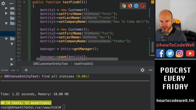 Live PHP Coding Stream #36 Creating OOP course for FreeCodeCamp - findAll manager methods смотреть онлайн