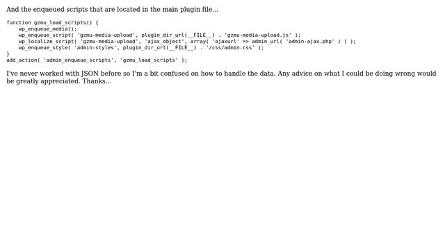Wordpress: Retrieving JSON data in ajax request from media uploader (3 Solutions!!) смотреть онлайн