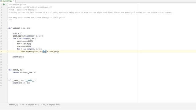 Euler and Python! Ep 015 - Lattice paths смотреть онлайн