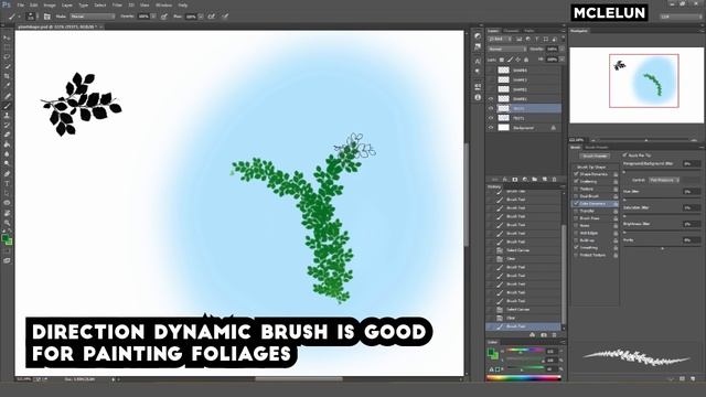 Photoshop Direction Dynamic Foliage Brush