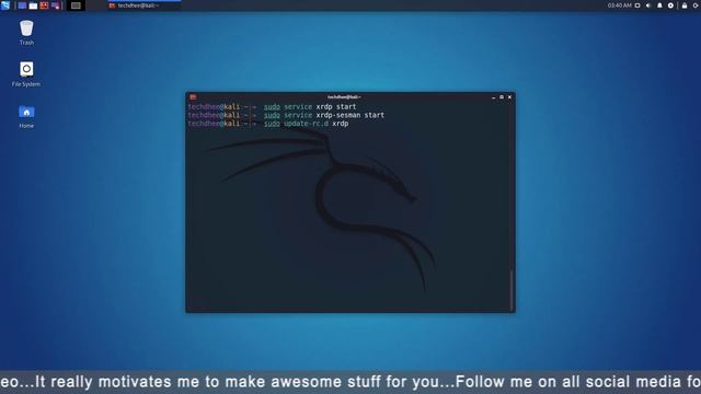 How to Setup Remote Desktop in Kali Linux Using XRDP | Kali Linux 2021.2 смотреть онлайн