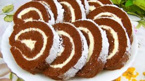 Самый ПРОСТОЙ РУЛЕТ к чаю - не хуже чем торт!