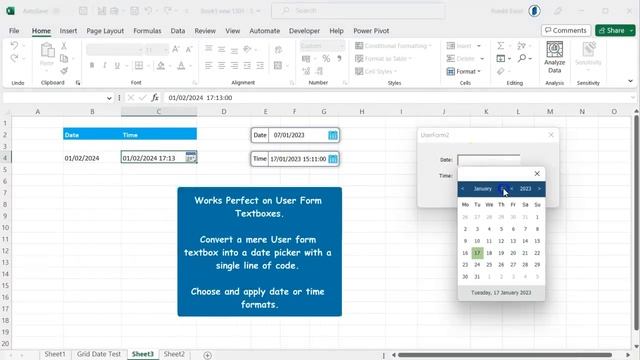 Amazing Excel Date Picker! смотреть онлайн