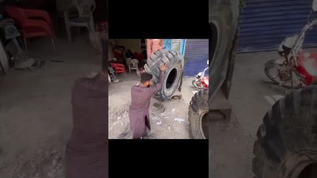 Восстановление покрышки бульдозера. смотреть онлайн