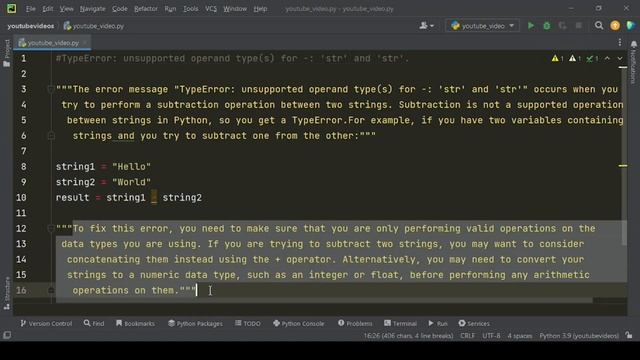 Debugging TypeError: unsupported operand types for 'str' and 'str смотреть онлайн