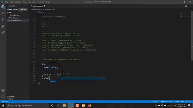 Desarrollo Web Desde Cero - PHP - Operadores de Incremento y Decremento смотреть онлайн
