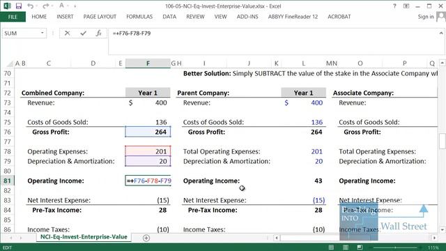 Why You Subtract Equity Investments (Associate Companies) In Enterprise Value