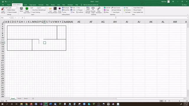How to Draw and Create a Floor Plan In EXCEL like CAD - Part 2 - Live Examples with Addin Link смотреть онлайн