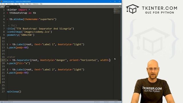 Separators And Sizegrips With TTKBootstrap - Tkinter TTKBootstrap 17