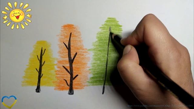 Як намалювати простий малюнок для дітей ОСІНЬ/ОСІННІЙ ЛІС/How to draw a AUTUMN FOREST смотреть онлайн