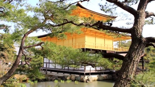 Золотой павильон Кинкакудзи. Достопримечательности Японии. смотреть онлайн