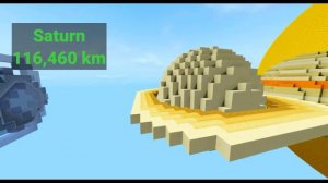 Solar System Size Comparison in Minecraft!