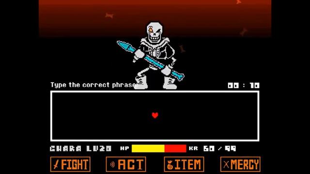 Disbelief Papyrus! REVENGE - Undertale Fangame