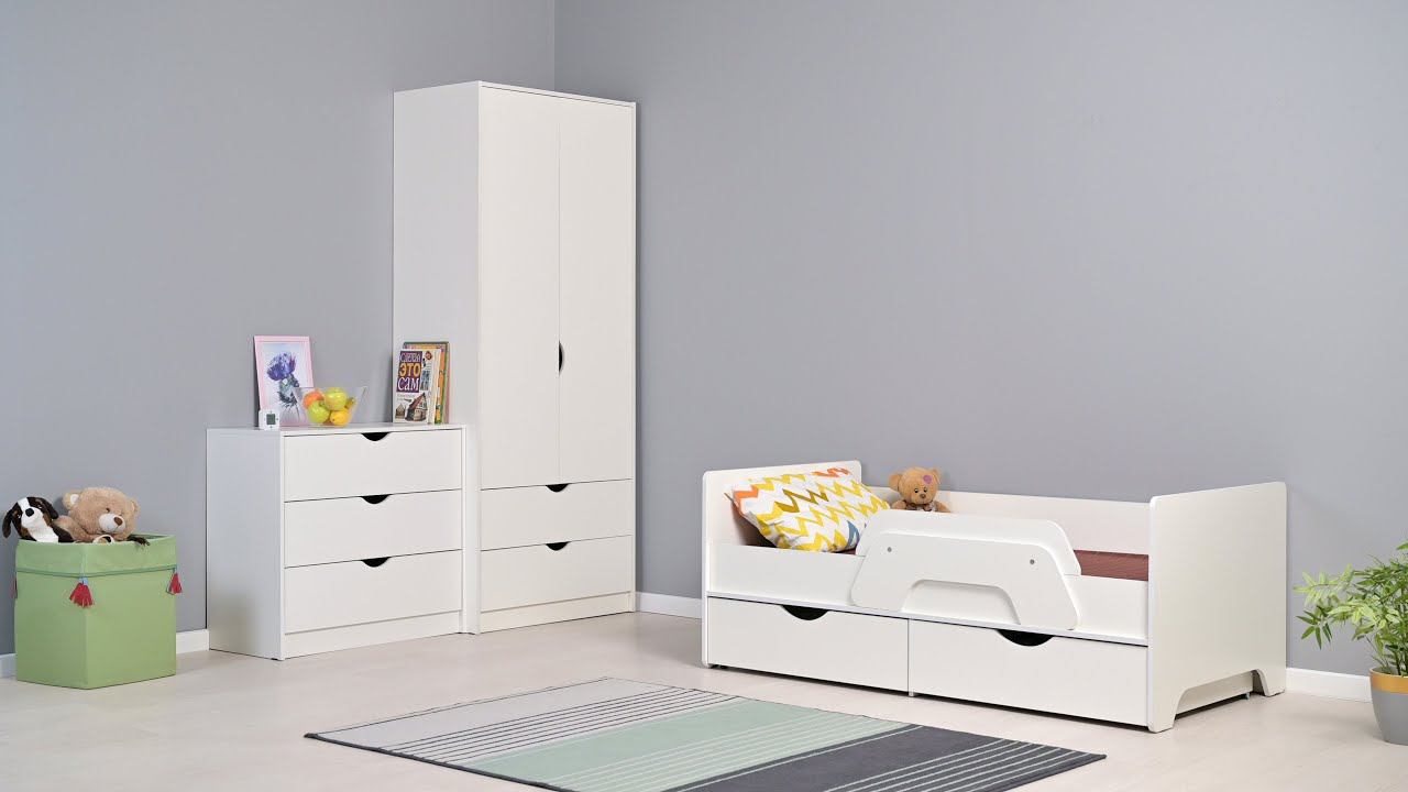 Детская Уна (шкаф, комод и кровать) смотреть онлайн