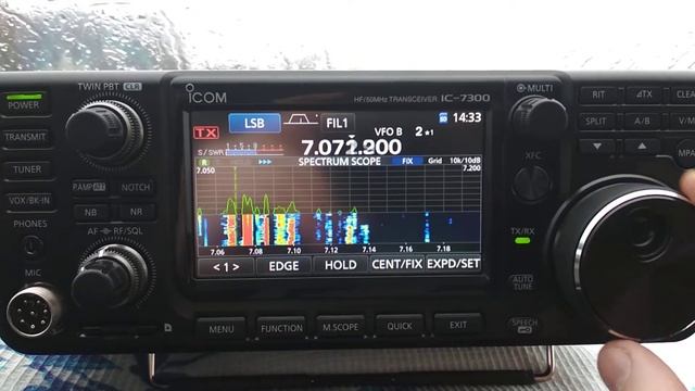 Icom IC-7300 - КВ трансивер. QTH Кантемировка. Антенна OPEK400B. смотреть онлайн
