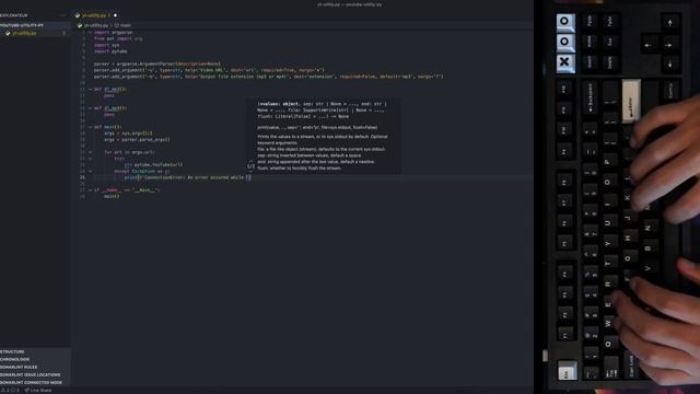 ASMR Programming | Python 3 YouTube Converter | No Talking | DevCap смотреть онлайн