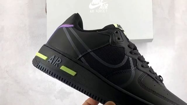 Nike Air Force 1 React Anthracite Violet Star Barely Volt смотреть онлайн