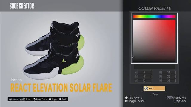 NBA 2k21 Shoe Creator Jordan React Elevation Solar Flare смотреть онлайн