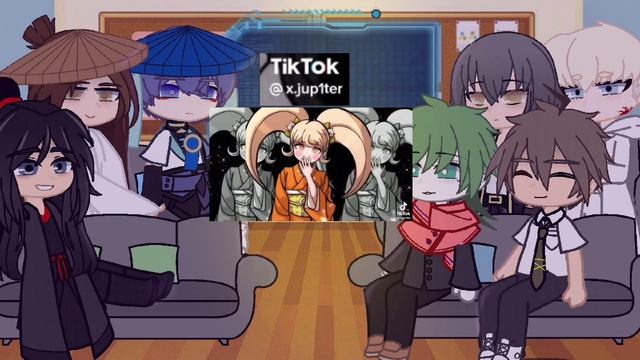 Fandoms react to Hajime Hinata | Danganronpa reaction | first video! | смотреть онлайн