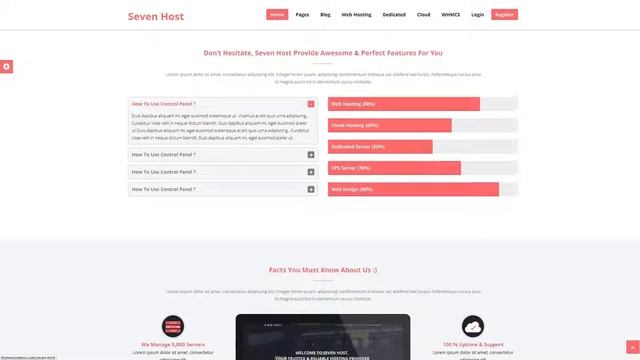 Seven Host - Hosting WordPress Theme смотреть онлайн