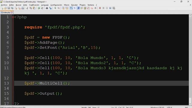 8: Crear PDF en PHP con FPDF смотреть онлайн